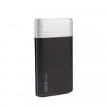 Wholesale 4000 mAh Leather Style Ultra Compact Portable Charger External Battery Power Bank (Black)